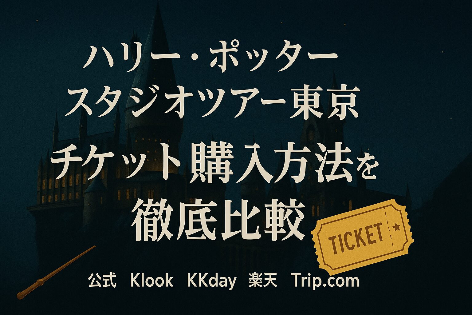 ハリーポッタースタジオツアー東京のチケットはどこで買う？公式よりお 