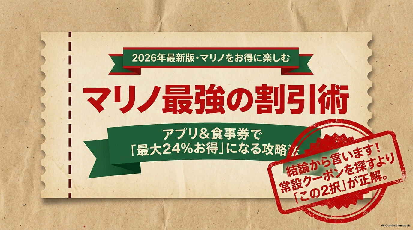マリノのクーポン【2026年最新】アプリ・食事券で一番お得な方法