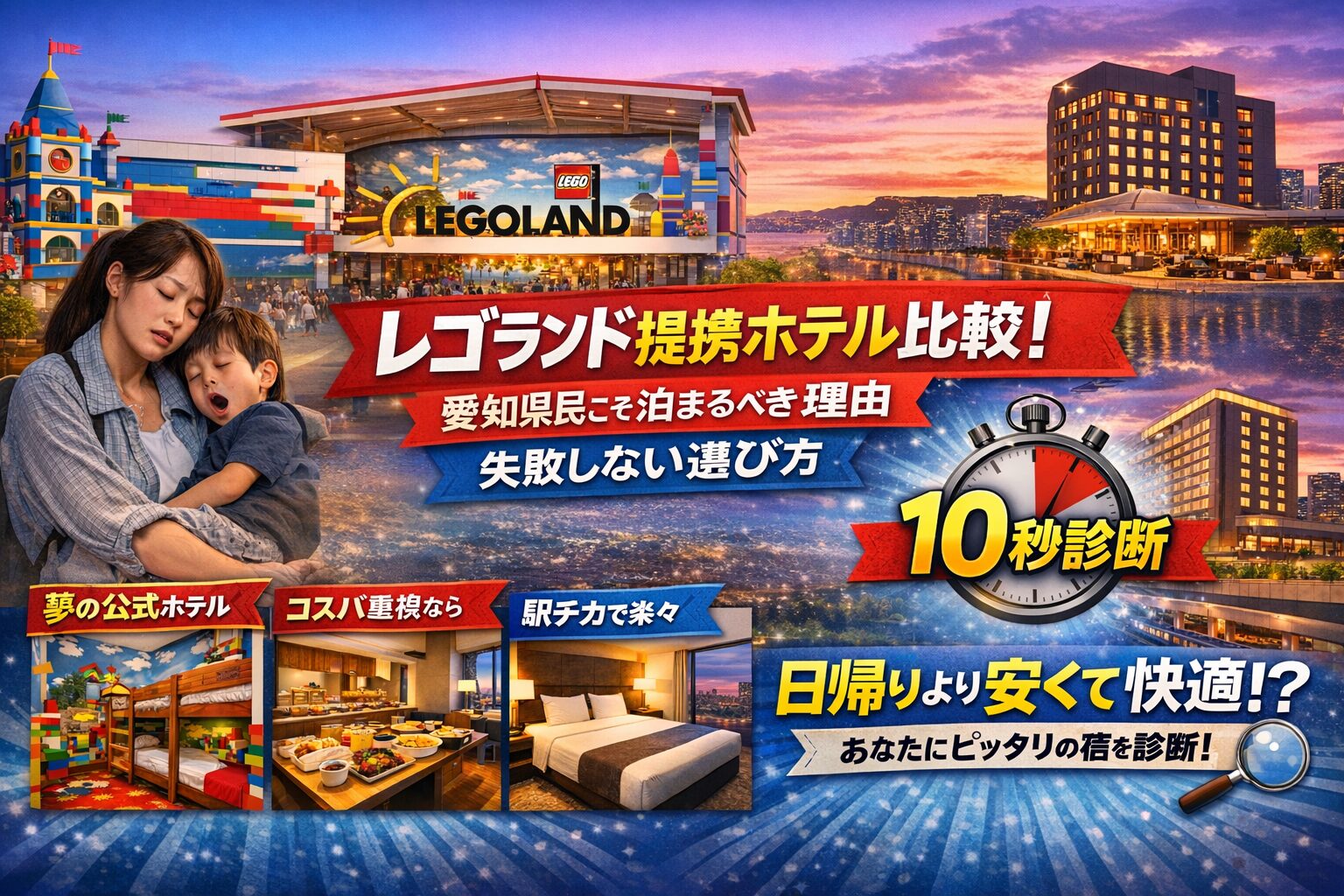 レゴランド提携ホテル比較！愛知県民こそ泊まるべき理由と失敗しない選び方「10秒診断」
